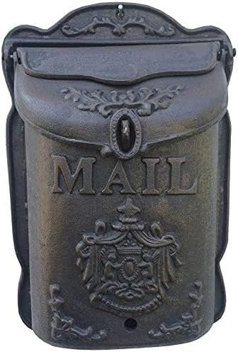 Wandmontierter Briefkasten Wasserdichter Briefkasten Für Den Außenbereich Vintage-Briefkasten Aus Gusseisen LZFCDMD