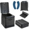 Montafox Toilette Portable Camping Max 150 kg Toilettes Mobiles WC Toilettes Pliables Sèches Séparées 12 Sachets Stables - Couleur:Gris/Noir