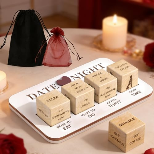 Idee regalo per coppie di dadi per appuntamenti notturni, Dadi decisionali, Regali di San Valentino per fidanzata o fidanzato, Idee romantiche per un appuntamento notturno per lui e lei, Regali di
