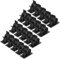 QUARKZMAN 25 Piezas de Clips de Cable, Soporte de Alambre de Nylon Autoadhesivo de 13-16mm de Diámetro, Abrazadera Ajustable de Organización de Cables para PC, Negro