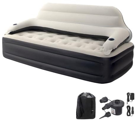 DIMAR GARDEN Twin Size Air Sofa Bed Mattress with Backrest and Pump,Blow Up Couch Inflatable Bed