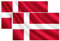 COCOSY 2 Stück Dänemark Fahne - 90 x 150 cm 100% Polyester Flagge Mit Messing-Ösen - Wetterfeste & Langlebige Denmark DK Flagge für Sport & Feierlichkeiten