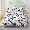 Luofanfei Kuh Kinderbettwäsche 135x200 cm Kuhmotiv Jungen Mädchen Kinder Bettwäsche Kuhflecken Kuhmuster Bettbezug Microfaser Babybettwäsche mit 80x80 cm Kissenbezug und Reißverschluss