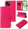 LBH Funda para Apple iPhone 15, diseño de mariposas, flores, función atril, magnética, protección completa de 360 grados, color rosa
