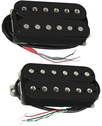 2 Pièces Alnico 5 Micro Guitare Humbucker Micro Double Bobine Noir Pour Guitare Électrique