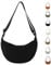 APMGONT Damen Cord Crossbody Bag, Halbmond Tasche Umhängetasche, Damen Halbmond Tasche Schultertasche Mit Einstellbar Schultergurt Lässige Umhängetasche aus Cord für jeden Anlass (Schwarz)