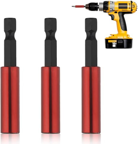 Heavy Impact Duty Magnetic Bit Holders, Quick-Change 1/4 Inch Professional Hex Shank for Bosch Milwaukee DeWalt and More Impact Resistant Drill Driver Adapter Extension Set (3 Pack)