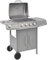 LAPOOH Gasgrill 4+1 Brenner, Grill Gas, Gas Tischgrill, Tischgasgrill, Kombigrill, Grill Für Balkon, Grillstation, Silbern