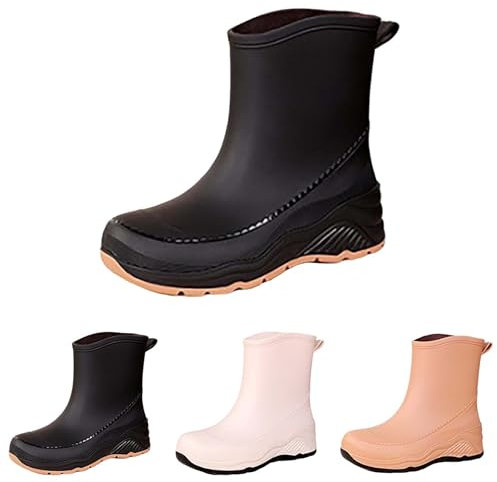 Stivali Pioggia Donna Stivaletti Donna In Gomma Antipioggia Stivaletto Pioggia Imbottito Stivali Da Pioggia Da Donna Eleganti Scarpe Da Pioggia Pvc Stivaletti Rain Per Giardinaggio E Pesca Offerta