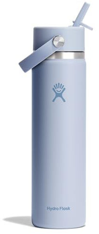 Hydro Flask 24 Oz Wide Flex Straw Cap Bottle - Insulated Stainless Steel - Wide Straw Lid, Non Spill, Leakproof in Surf