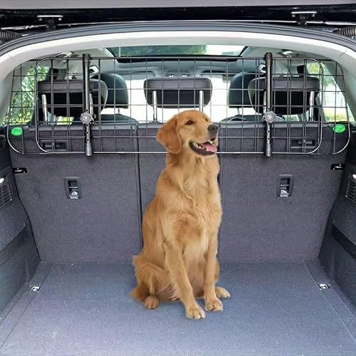 ZHAOYIJIE Heavy Duty Dog Boot Guard for Dacia Duster (2018+) [2WD], Dog Guard Pet Car Barrier, Adjustable Safety Car Pet Barrier Mesh Grill, Car Travel Accessories