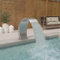 Rainery Fontaine de Piscine avec LED 22x60x70 cm Acier Inoxydable 304, Lame Fontaines de Piscine Cascade, Cascade Bassin Extérieur pour Jardin