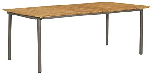 XINCXIN Gartentisch, gartenmöbel Dining Table gartentisch terrassentisch Outdoor Tisch Tisch Balkon Geeignet für Lounge Balcony Terrace Living Room 200x100x72 cm Massivholz Akazie und Stahl