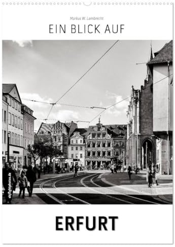 Ein Blick auf Erfurt (Wandkalender 2026 DIN A2 hoch), CALVENDO Monatskalender: Ein ungewohnter Blick in harten Schwarz-Weiß-Bildern auf Erfurt (CALVENDO Orte)