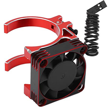 Resaltar Aluminio Aluminio Combinando Ventilador de Refrigeración 40 Mm para el Motor RC 40 42 Mm de diámetro, Disipación de Calor Eficaz para 4068 4082 4092 (rojo negro)