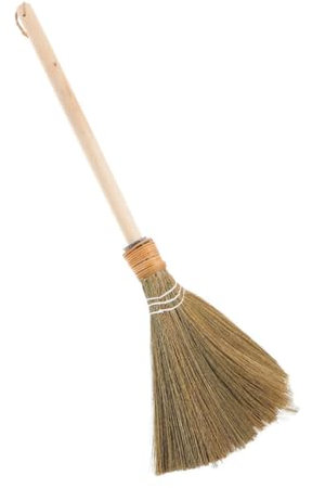 PRETYZOOM Escoba Tejida De Miscanto Natural Herramienta De Limpieza Para Patio Garaje y Entrada Escoba De Maíz Tradicional