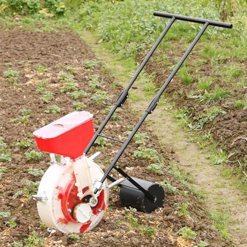 SBJKLYRN seed drill， Garden Seeder Hand-Push Garden Seeder Row Planter Corn Planter Seeder Manual Seeder Handheld Seeding Machine(12mouths)