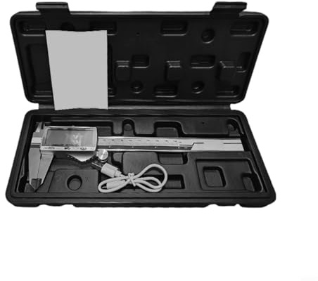 FUBESK Pied à coulisse numérique rechargeable avec écran LCD - Outil de mesure pour la métallurgie et la mesure de la profondeur des bijoux (200 mm)