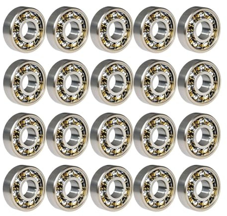 Jooehyer 100 Stück 608 Kugellager - Hochpräzisions-Spinnerlager, Miniatur-Rillenkugellager (8 mm X 22 mm X 7 mm)