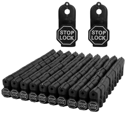 100 ganchos magnéticos con bloqueo de seguridad de 6 mm, ganchos magnéticos para expositores compatibles con paneles perforados de 4,5-5,9 mm para tiendas minoristas y centros comerciales (negros)