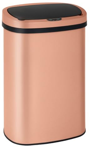 FDW Küchenmülltonne mit Sensor & Deckel | Edelstahl | 50L | Rosa | 50 L Küchenmülleimer,Sensor-Mülleimer,Smart, Automatisch, Berührungslos, Elektrischer Mülltonne, Wasserdicht