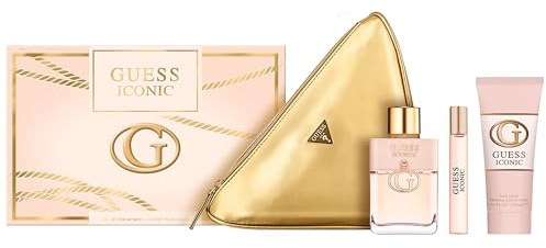 Guess Iconic Gift Set: Eau de Parfum 100ml, Travel Spray 15ml, Body Lotion 100ml, Pouch