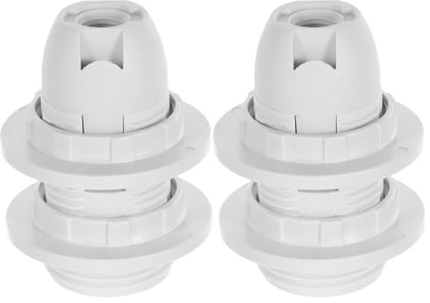 EXCEART Douille E14 à Vis Complète Blanche pour Pieds de Lampe, Culot D’ampoule Adapté Lampadaire, Lampe de Table et Lustre, Accessoires Électriques Polyvalents pour Éclairage Intérieur