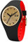 ICE-WATCH - Ice Loulou Gold Glitter - Montre Noire pour Femme avec Bracelet en Silicone - 007238 (Medium)