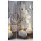 Feeby Paravent Buddha 110x150 cm 3 Teilig Einseitig Modern Design Beidseitig Raumteiler Wandschirme Foto Trennwand Raumtrenner Sichtschutz Spanische Wand auf Leinwand Bedruckt Zen-Kultur Kerzen Blumen