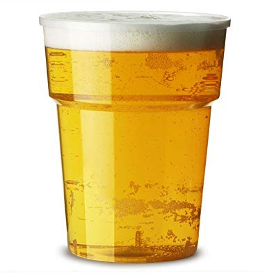 We Can Source It Ltd – 20oz Clear Strong Plastic Pint Cups – 570ml Disposable Beer Glasses Tumblers – BPA-Free Plastic Tumblers with CE Marking – Disposable Plastic Glasses for Parties (Pack of 500)
