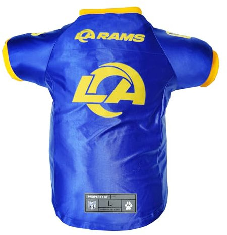 Littlearth NFL Los Angeles Rams Premium Pet Jersey, Team Color, Large