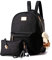 DEERWORD Donna Borse a Zaino Borsa a Zainetto Elegante Tracolla Zaini Firmate Marca Zainetti Antifurto PU pelle 5060 1 pz Nero V3