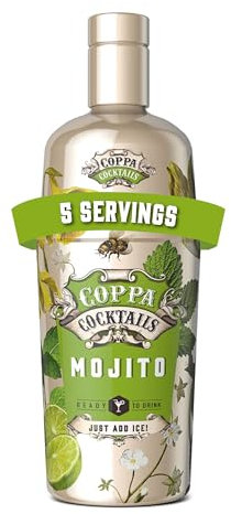 Coppa Cocktails Ready-to-Drink Mojito | Easy Premium Pre-Mixed | Just Add Ice | 10% ABV | 70cl