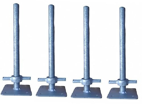 Ferretelix® Vite di Regolazione per Ponteggio – 915 mm con Base Filettata (Confezione da 4 Pezzi)