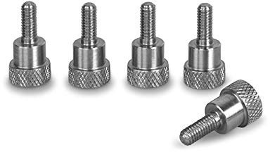 PrecisionGeek – Rändelschrauben M4 x 10 mm mit Schulter, Handgriffschrauben aus Edelstahl, Gesamtlänge 20 mm – Set mit 5 Stück