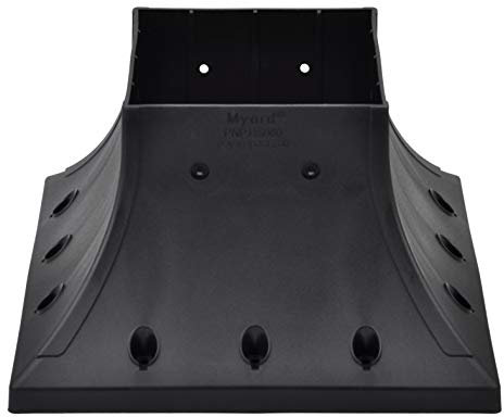 Myard PNP116060 6x6 Post Base Cover (Actual 5.5x5.5 Inches) Post Skirt Flange with Stainless Steel Screws, Post Bracket for Deck Porch Handrail Railing Support Trim Post Anchor (Qty 1, Black)