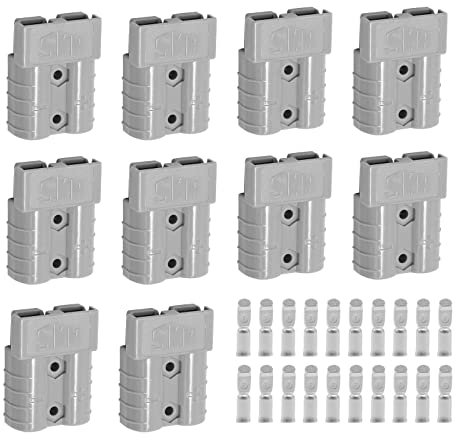 Battery Connector 50Amp 600V Quick Connection Plug Connector for Anderson powerpole 10PCS