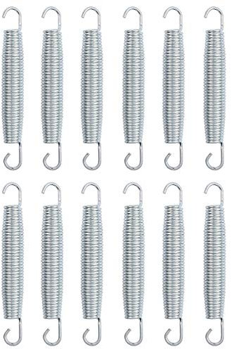 VICRR Trampolinfedern, 14 cm, robust, Edelstahl, federn, Set mit 12 Stück ( T-Haken)