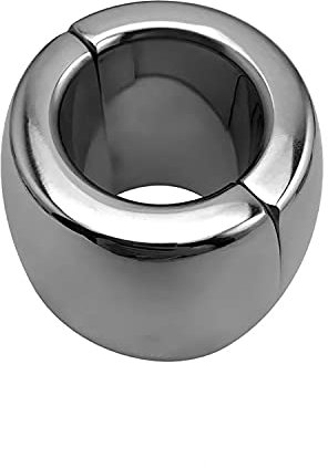 SeLgurFos schwerer Hodenring Edelstahl Ballstretcher Hodenstretcher Hodengewicht Hodensack Anhänger Penisring Penisring Magnet/Schlüssel (Magnet,60mm)