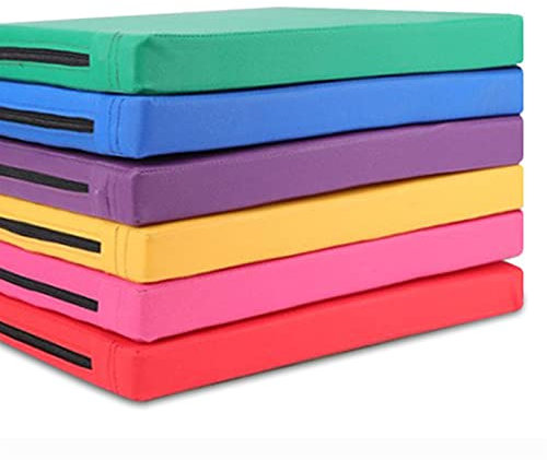 Turnmatte Weichbodenmatte 2 Falten PU. Leder-Gymnastik-Matte, hochelastische Schwamm-Übungsmatte, verwendet zum Taumeln, Yoga, Klappmatten 120x60cm (Color : Black, Size : 120x60x5cm)