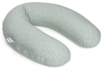 Doomoo Still-& Schwangerschaftskissen Buddy - 180cm inkl. Bezug aus Bio-Baumwolljersey, mit feiner EPS-Mikroperlenfüllung, Oeko-TEX® Standard 100, Cloudy Khaki