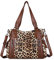 ZOCAI AngelKiss Handtasche Damen Schultertasche Multifunktionale Umhängetaschen Gewaschenes Veganes Leder Wasserdicht mit Reißver Schlusstaschen Reißverschlusstasche (Braun 5)