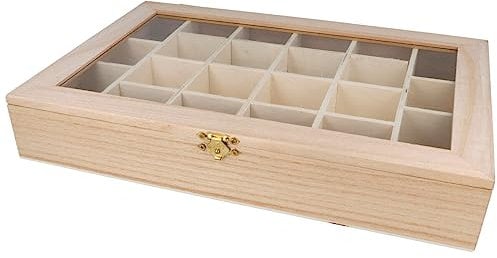 INNSPIRO Vitrine aus Balsaholz, 33 x 22 x 5,5 cm, 22 Fächer