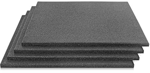 KYLINFIT 2,5 cm dicke, robuste Trainingsgeräte, Gummimatte, Bodenbelag für Fitnessstudio oder Garage, 4 Stück, 50 x 50 cm, Gummi, Trainingsgerät, Bodenmatte, 30 m²