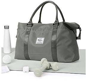 Reisetasche Damen Handgepäck Tasche Sporttasche Weekender Bag Schwimmtasche Wasserdicht Travel Bag Duffle Bag Fitnesstasche Trainingstasche Krankenhaustasche,E5-Olivgrün