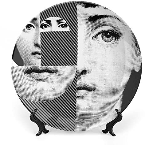 Lina Cavalieri - Piatto decorativo Fornase per il trucco del viso, decorazione da appendere alla parete, con staffa e speciale gancio a molla, stile - 88,9 cm