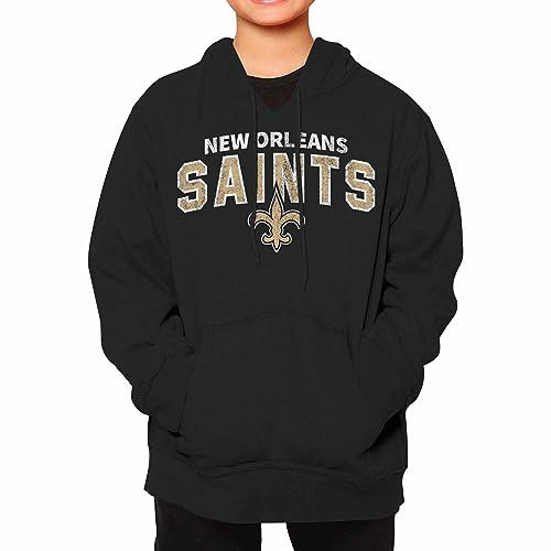 Team Fan Apparel NFL Youth Starting Fresh Hoodie - Pro Football Sweatshirt für Jungen und Mädchen - Kinderkleidung - Game Day Apparel - Offiziell lizenziert - Größer Komfort für Kinder (New Orleans