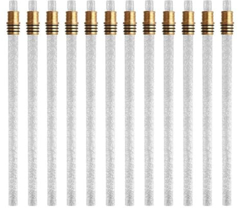 Versatile Torch Wicks For Wine Bottles 6/12pcs Brass Wick Holder And Fiberglass Wicks Replaced Durable Torch Lights Set Patio Lighting