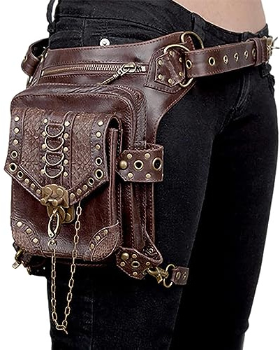 KSHSAA Steampunk-Taillentasche | Fanny Pack Mittelalterliche Tasche Steampunk Beutel,Gothic Steampunk-Tasche, Gürteltasche, modische Steampunk-Tasche für Reisen, Wandern, Damen und Herren