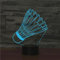 KINGCOO 3D Illusion Tischlampe Nachtlampe, LED 7 Farben ändern Touch Switch Schreibtischlampe Nachtlichter Schlummerleuchten für Kinder Valentinstag Geburtstags Geschenk (Badminton)